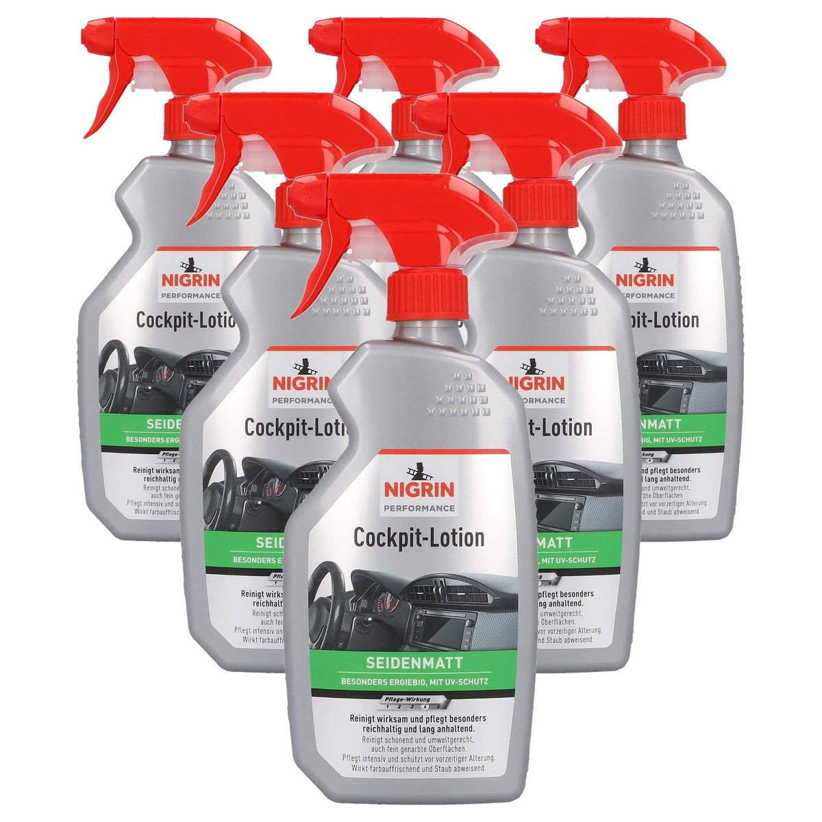 NIGRIN Performance Cockpit-lotion 6 x 500 ml - Voordeelverpakking