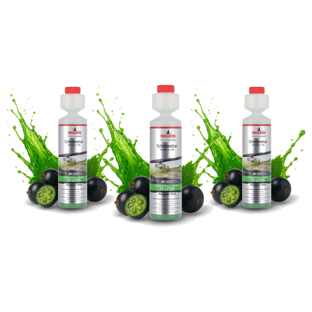 NIGRIN Performance ruitenwisserconcentraat 1:100 3 x 250 ml - Voordeelverpakking