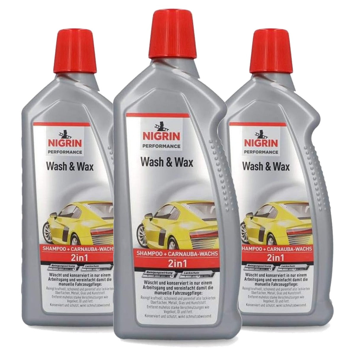 NIGRIN Performance Wash & Wax Turbo 73878 3 x 1 liter - Voordeelverpakking