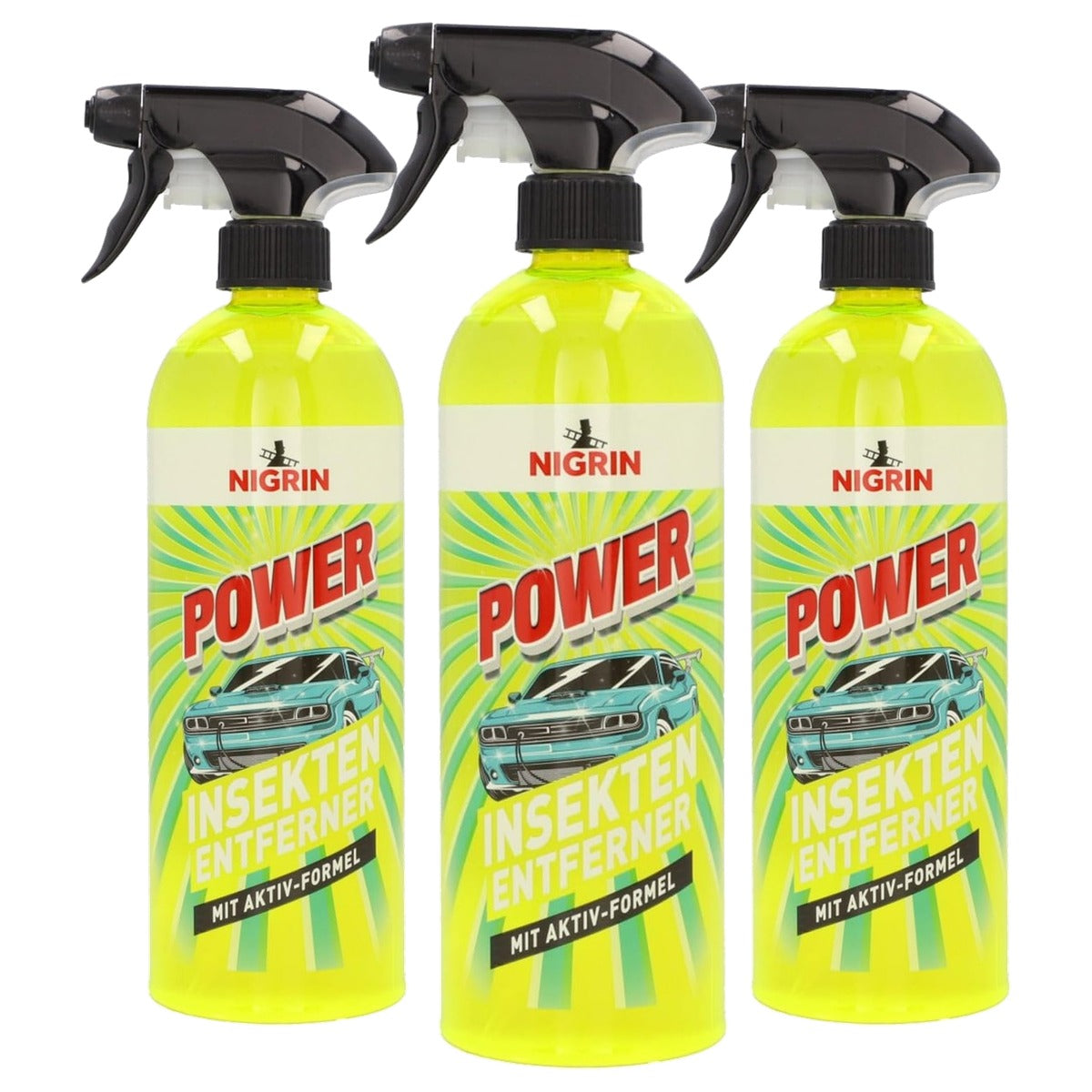 NIGRIN Power Insectenverwijderaar 3 x 750 ml - Voordeelverpakking