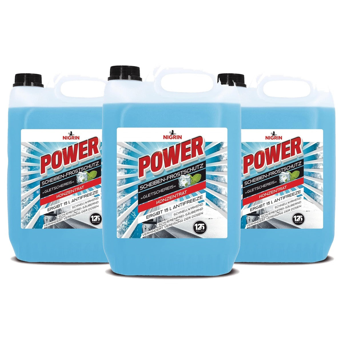 NIGRIN POWER Ruitenvorstbescherming concentraat 3 x 5 liter - Voordeelverpakking
