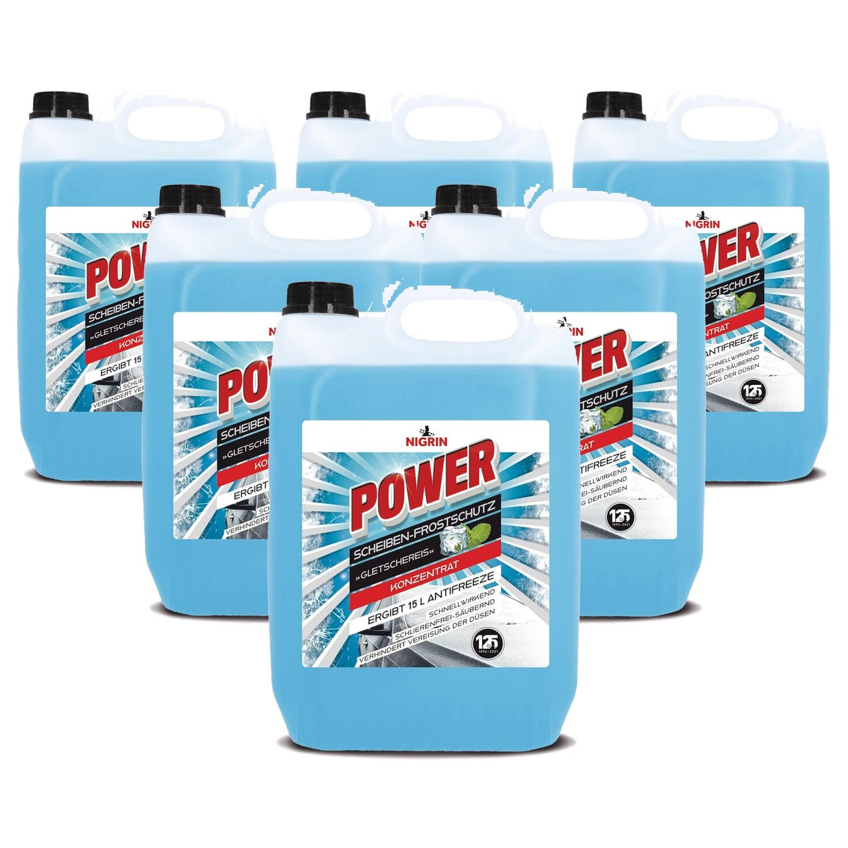 NIGRIN POWER Ruitenvorstbescherming concentraat 6 x 5 liter - Voordeelverpakking