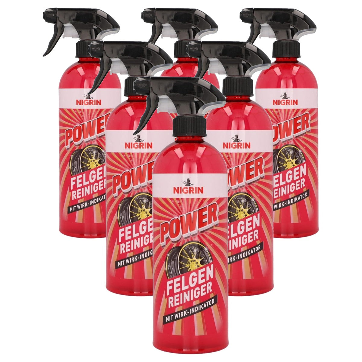 NIGRIN Power velgenreiniger 6 x 750 ml - Voordeelverpakking