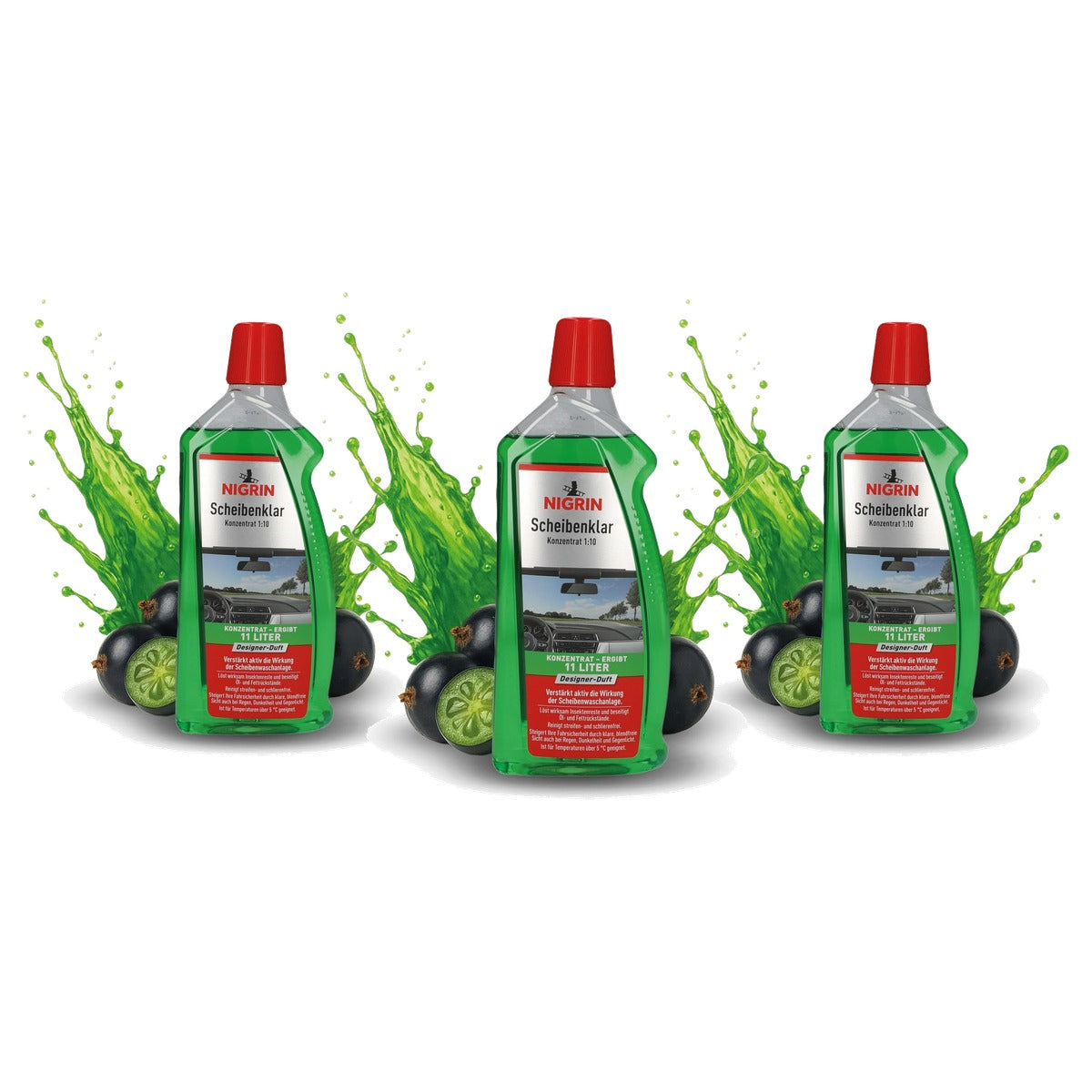 NIGRIN Ruitenhelder concentraat 1:10 3 x 1 liter - Voordeelverpakking