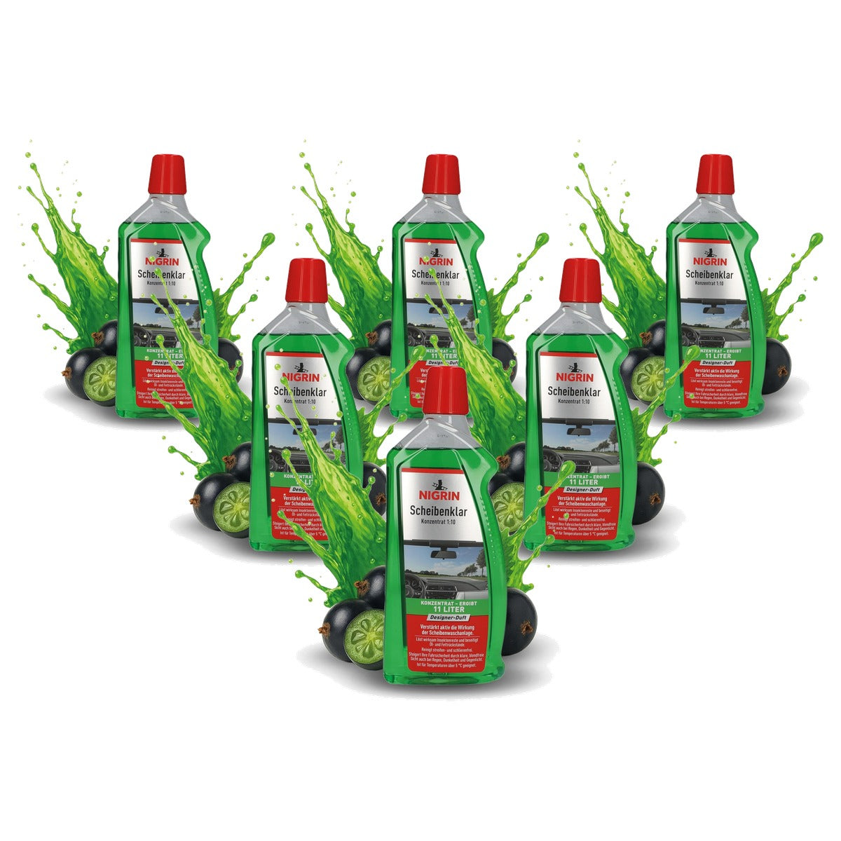 NIGRIN Ruitenhelder concentraat 1:10 6 x 1 liter - Voordeelverpakking