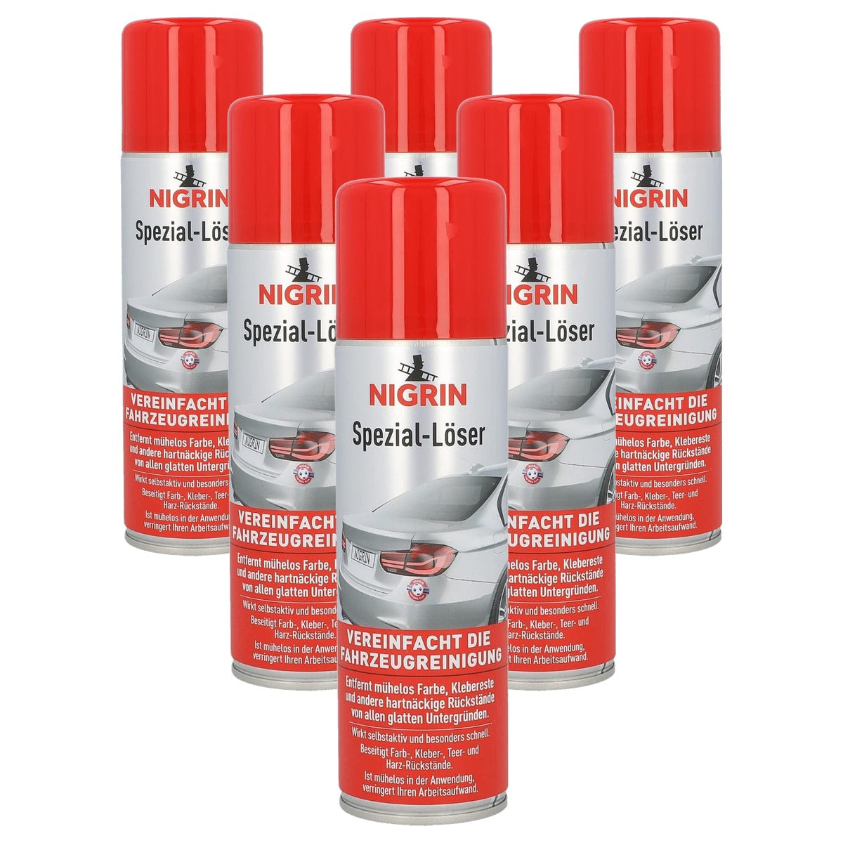 NIGRIN Sticker Remover Spray 6 x 300 ml - Voordeelverpakking