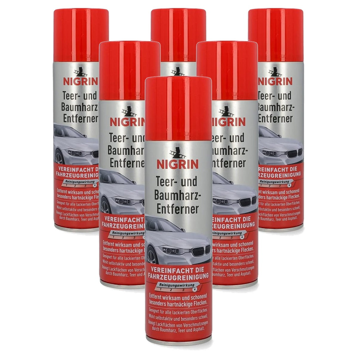 NIGRIN Teer- en boomhars remover spray 6 x 250 ml - Voordeelverpakking