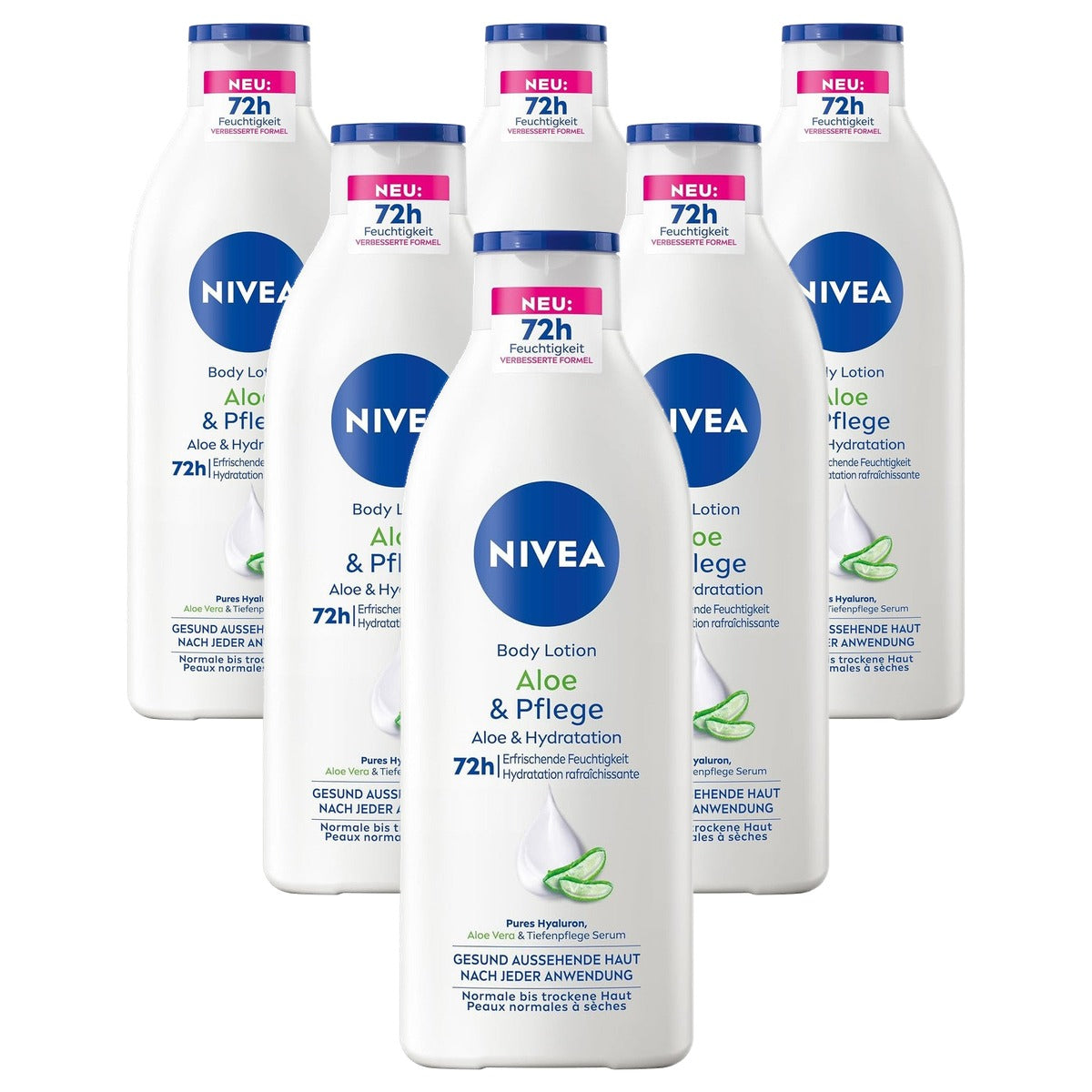 NIVEA Aloë & Verzorging Body Lotion 6 x 400 ml - Voordeelverpakking