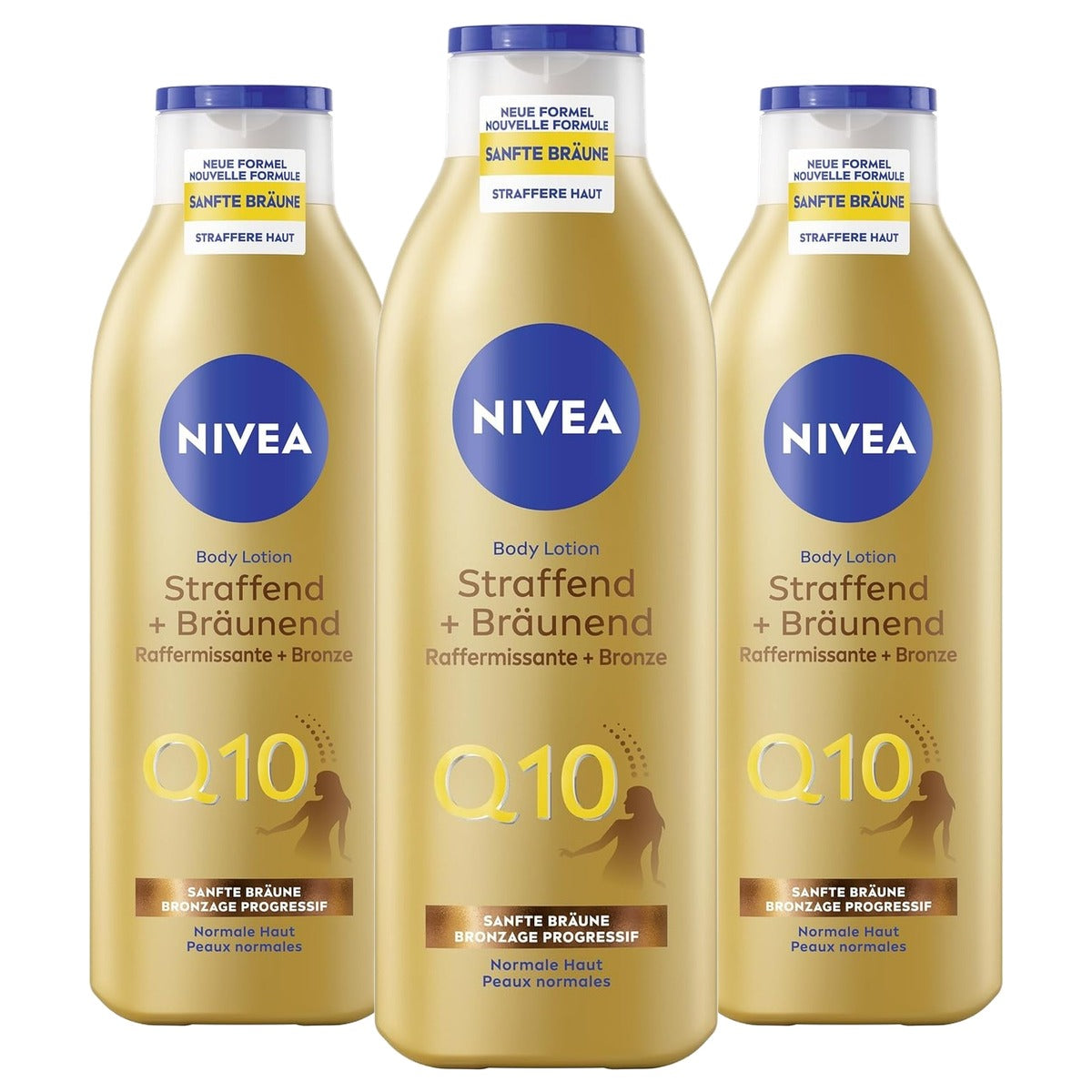 NIVEA Body Lotion Q10 verstevigend + bruinend 3 x 250 ml - Voordeelverpakking