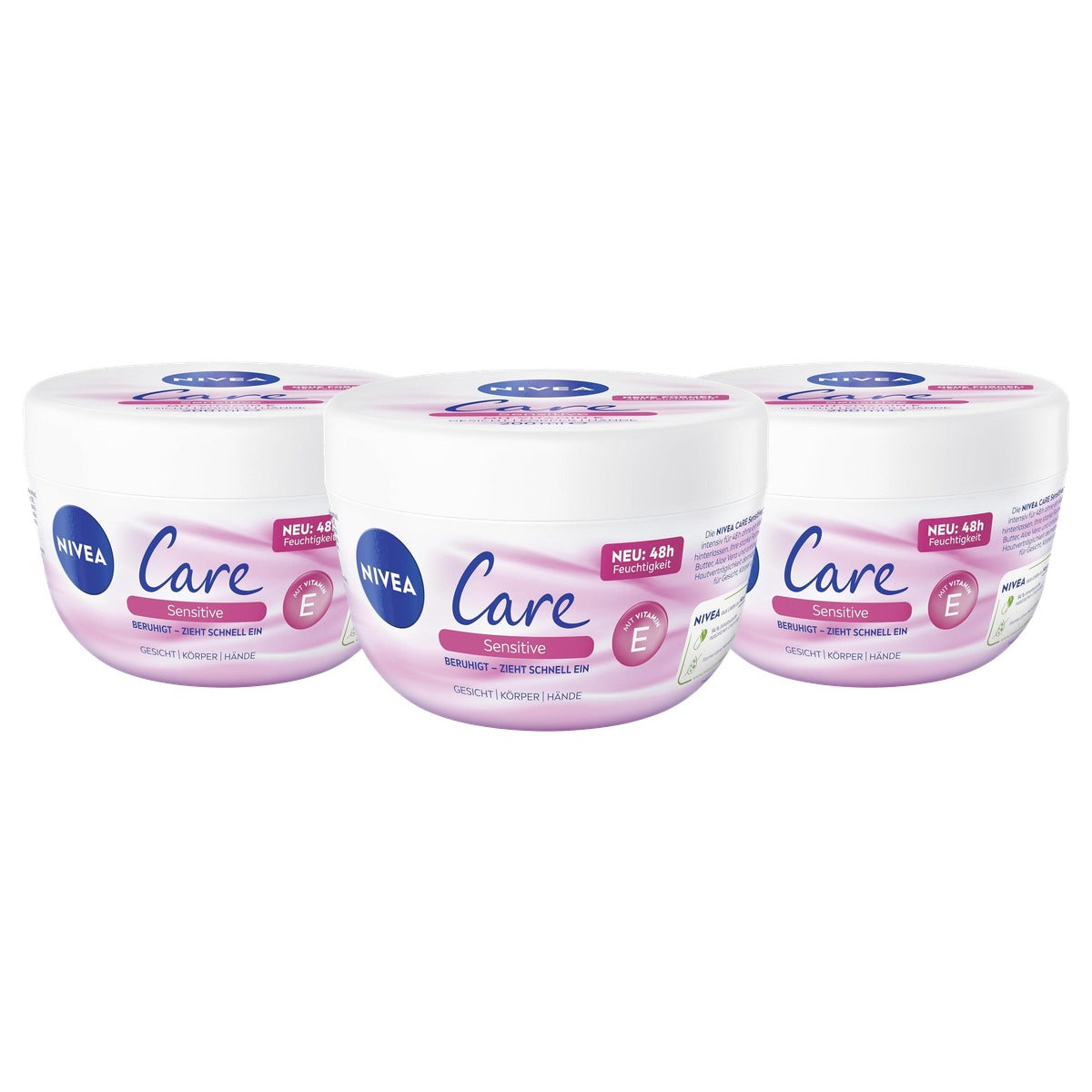 NIVEA Care Sensitive Gezicht & Lichaam 3 x 200 ml - Voordeelverpakking