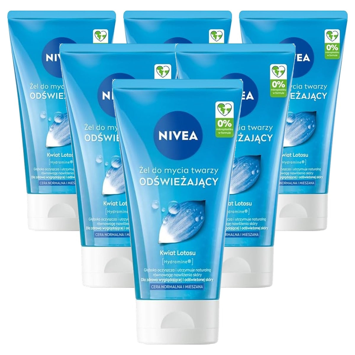 NIVEA Gezichtsreinigingsgel normale en gemengde huid 6 x 150 ml - Voordeelverpakking