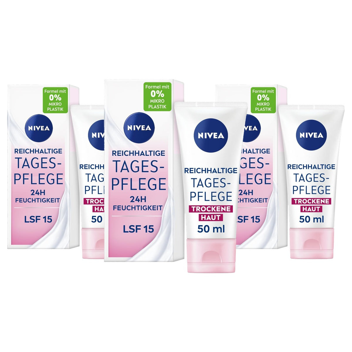 NIVEA MEN Rijke dagcrème 24 uur vocht SPF 15 3 x 50 ml - Voordeelverpakking