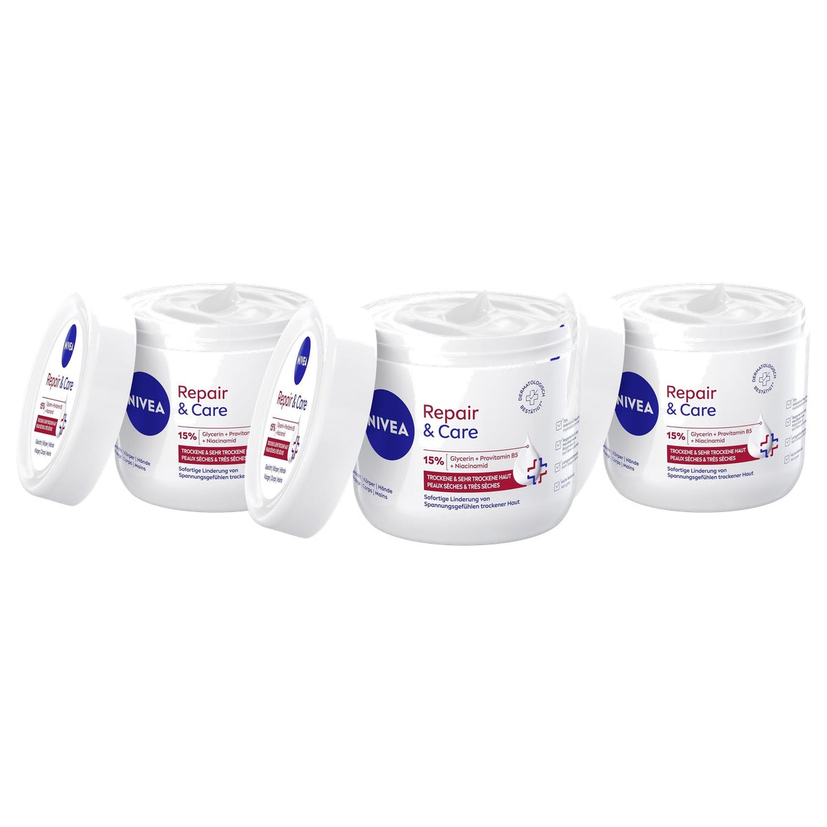 NIVEA Repair & Care Crème 3 x 400 ml - Voordeelverpakking