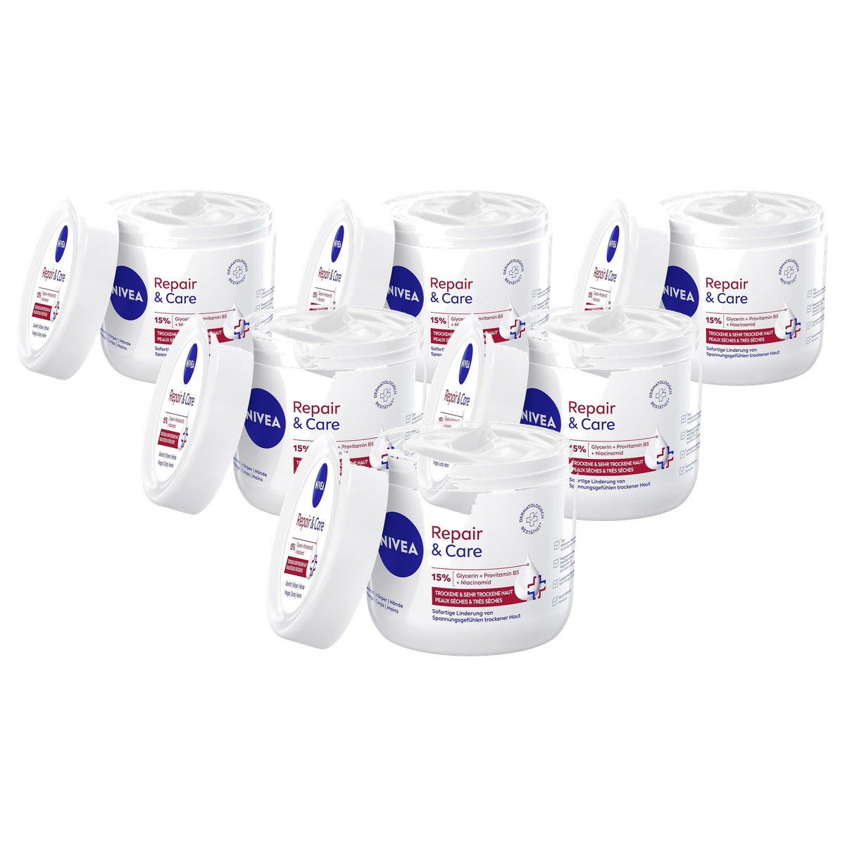 NIVEA Repair & Care Crème 6 x 400 ml - Voordeelverpakking