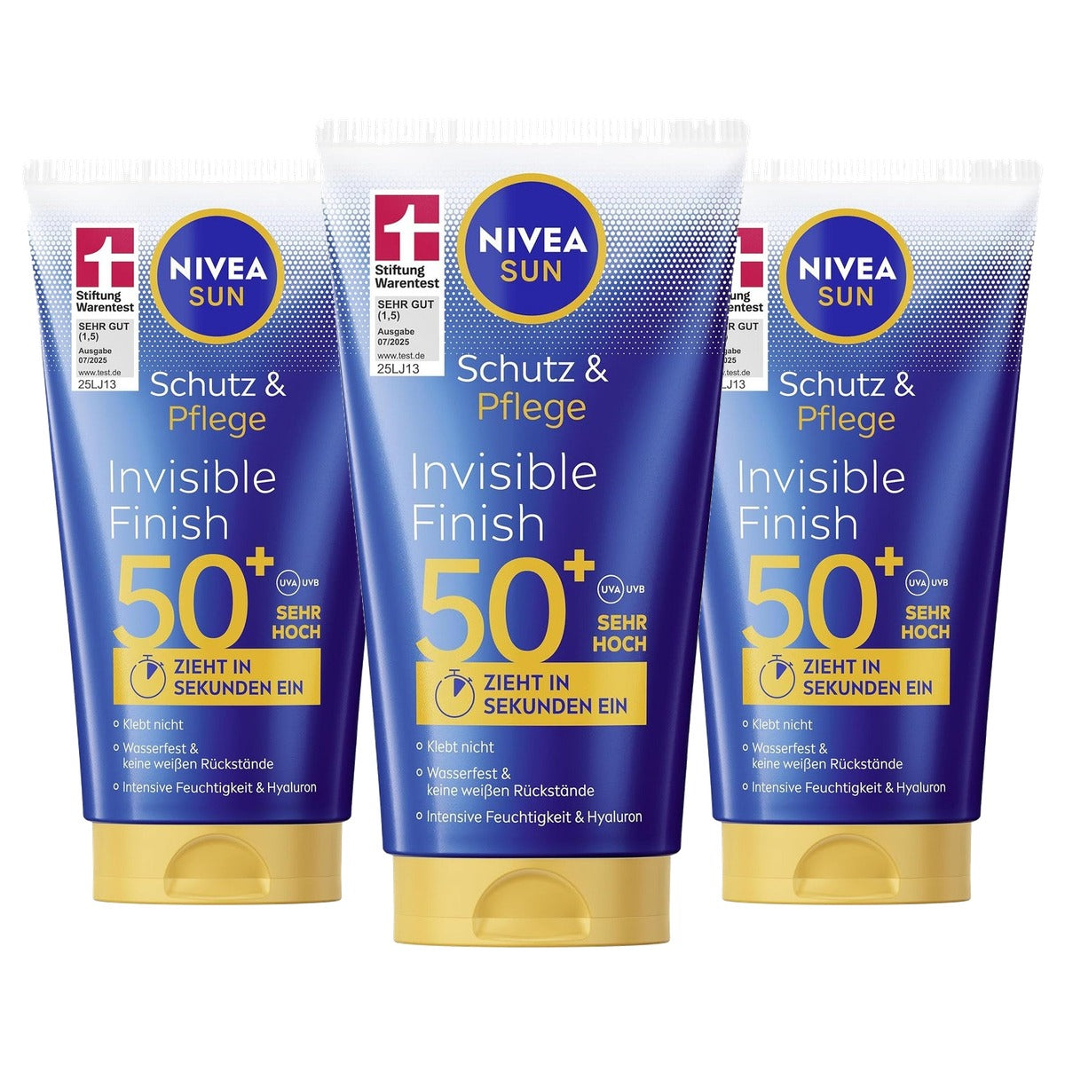 NIVEA SUN Invisible Finish SPF 50+ 3 x 150 ml - Voordeelverpakking