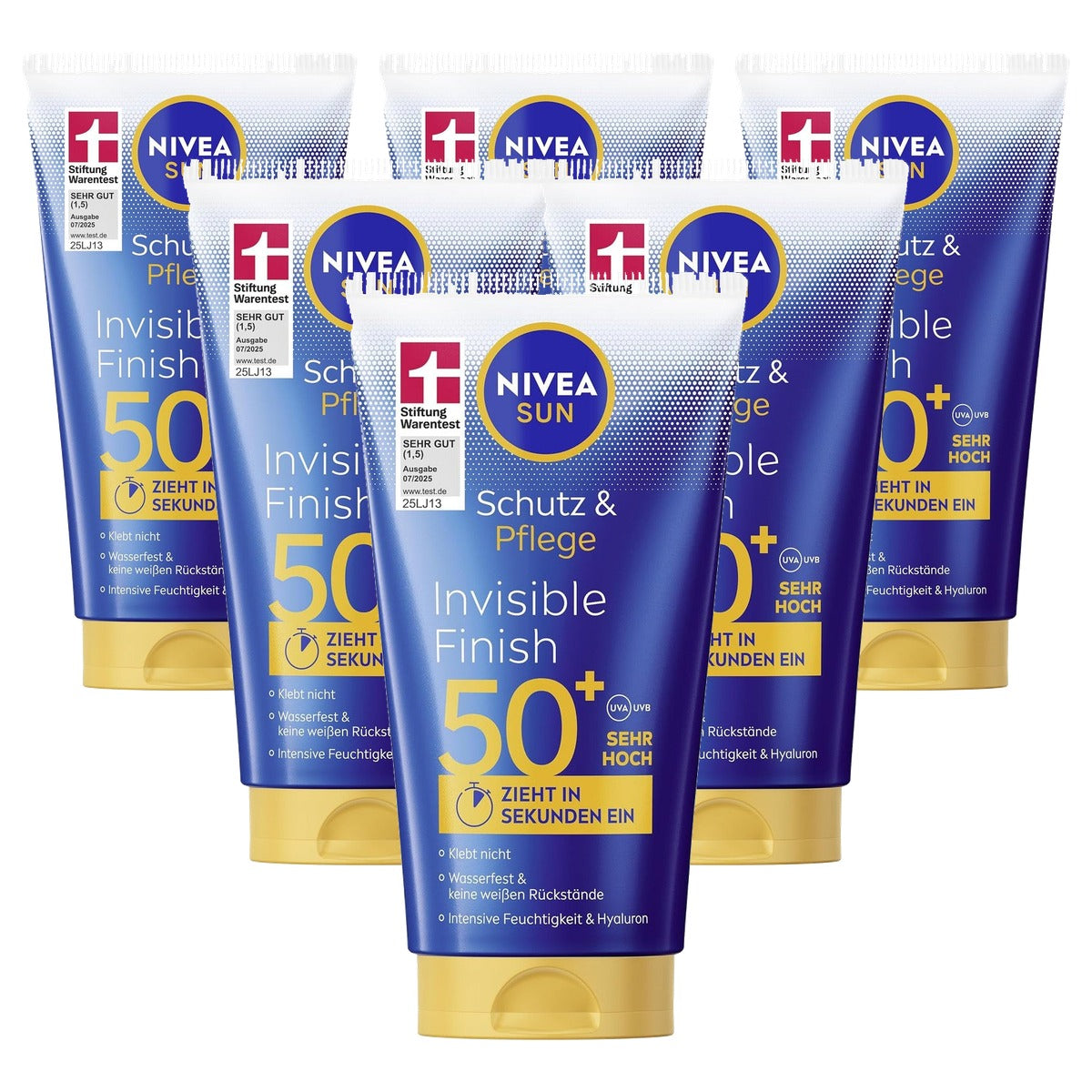 NIVEA SUN Invisible Finish SPF 50+ 6 x 150 ml - Voordeelverpakking