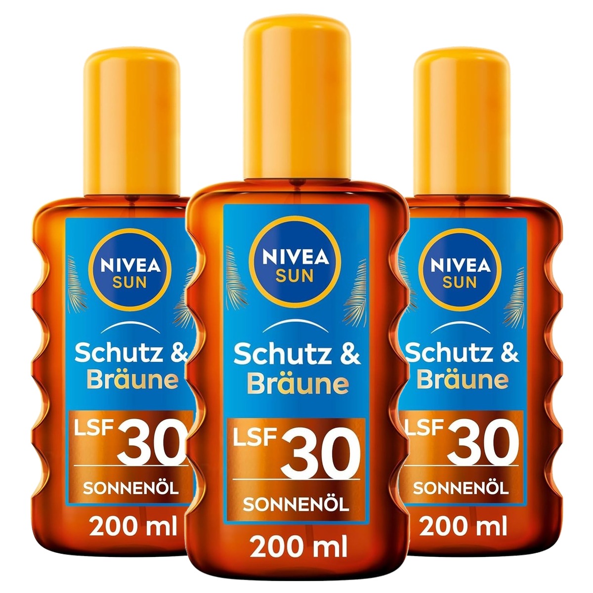 Nivea Sun Protection & Tan Zonneoliespray SPF 30 3 x 200 ml - Voordeelverpakking