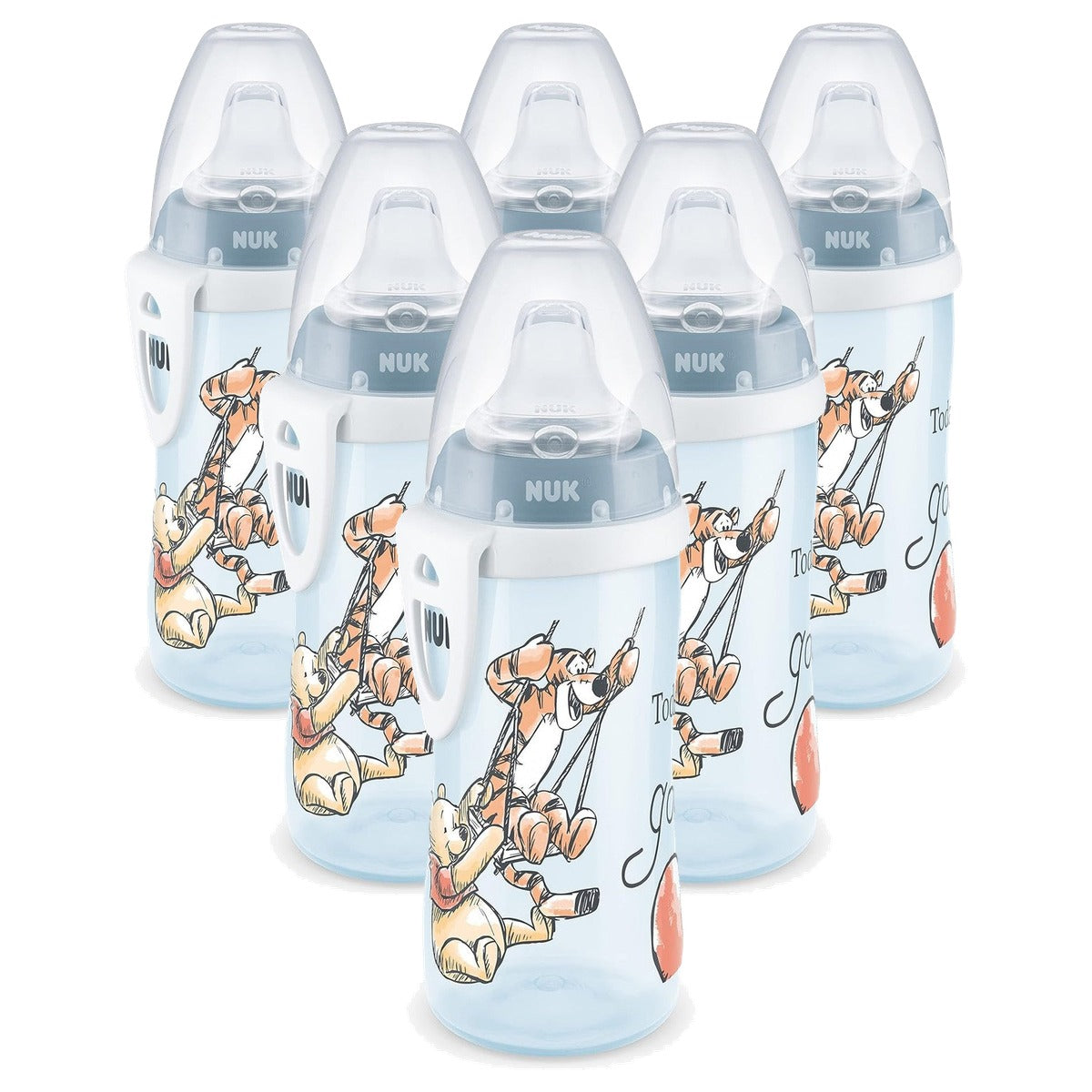 NUK Active Cup Disney Winnie de Poeh blauw 6 x 300 ml - Voordeelverpakking