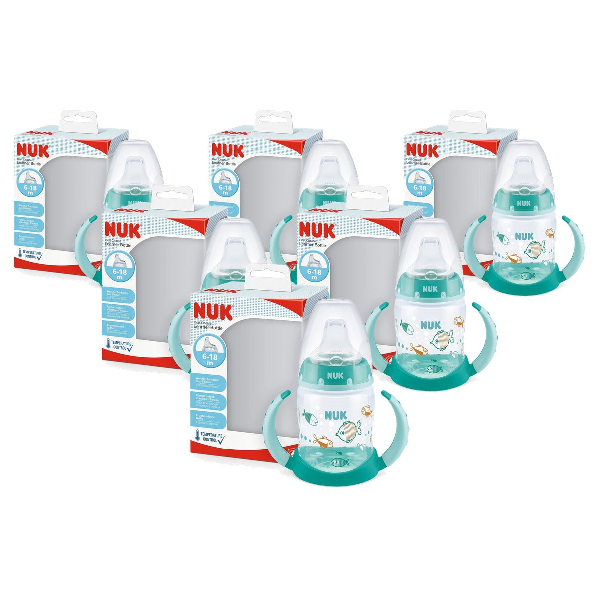 NUK First Choice Drinkbeker 6-18 maanden 6 x 150 ml - Voordeelverpakking