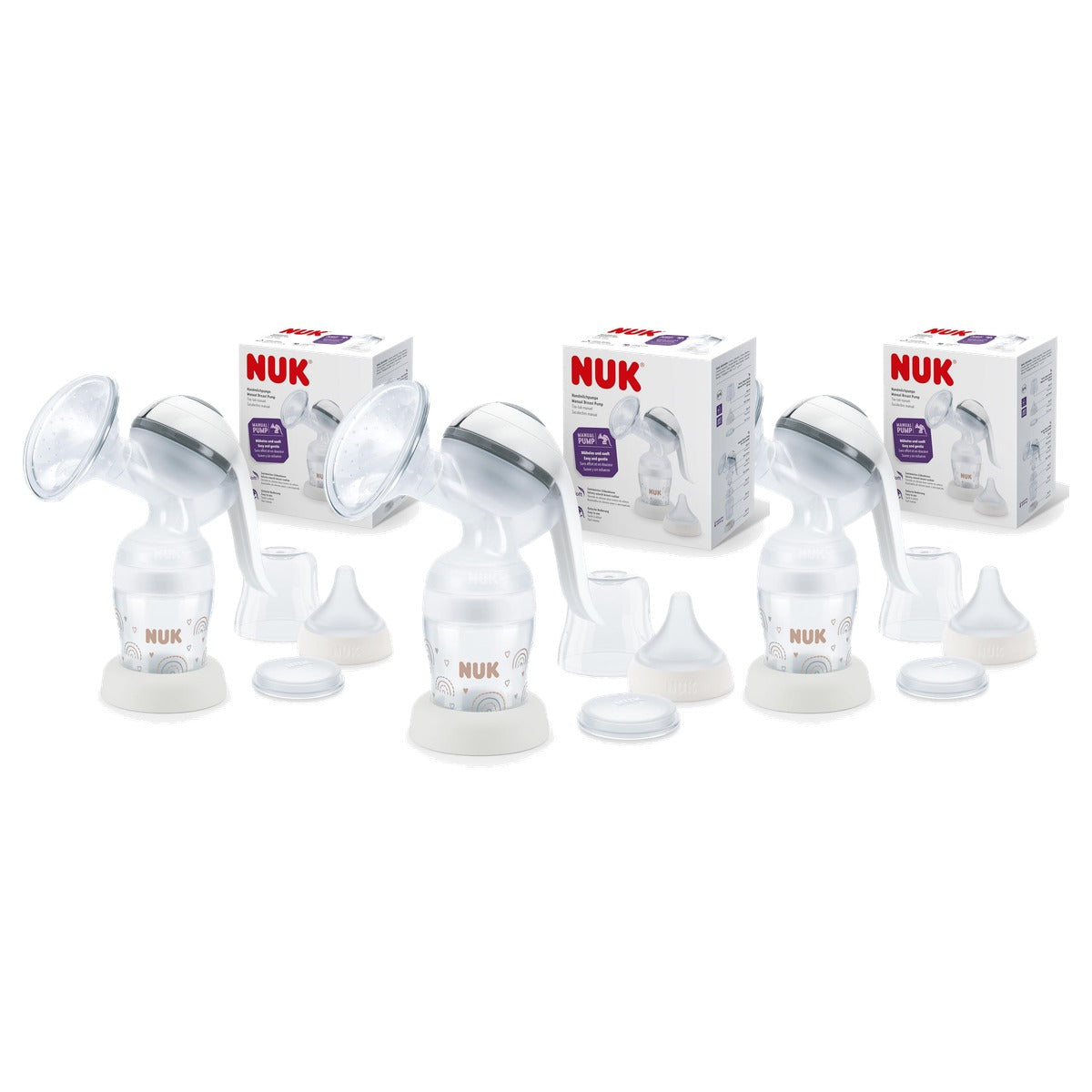 NUK Handmelkpomp met Perfect Match babyfles 3 x 150 ml - Voordeelverpakking