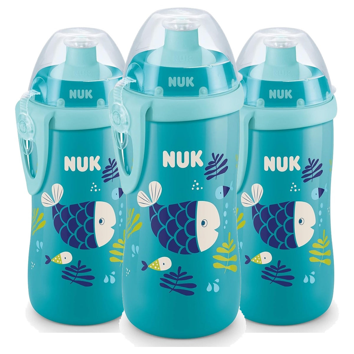 NUK Junior Cup Drinkfles kameleon-effect blauw 3 x 300 ml - Voordeelverpakking