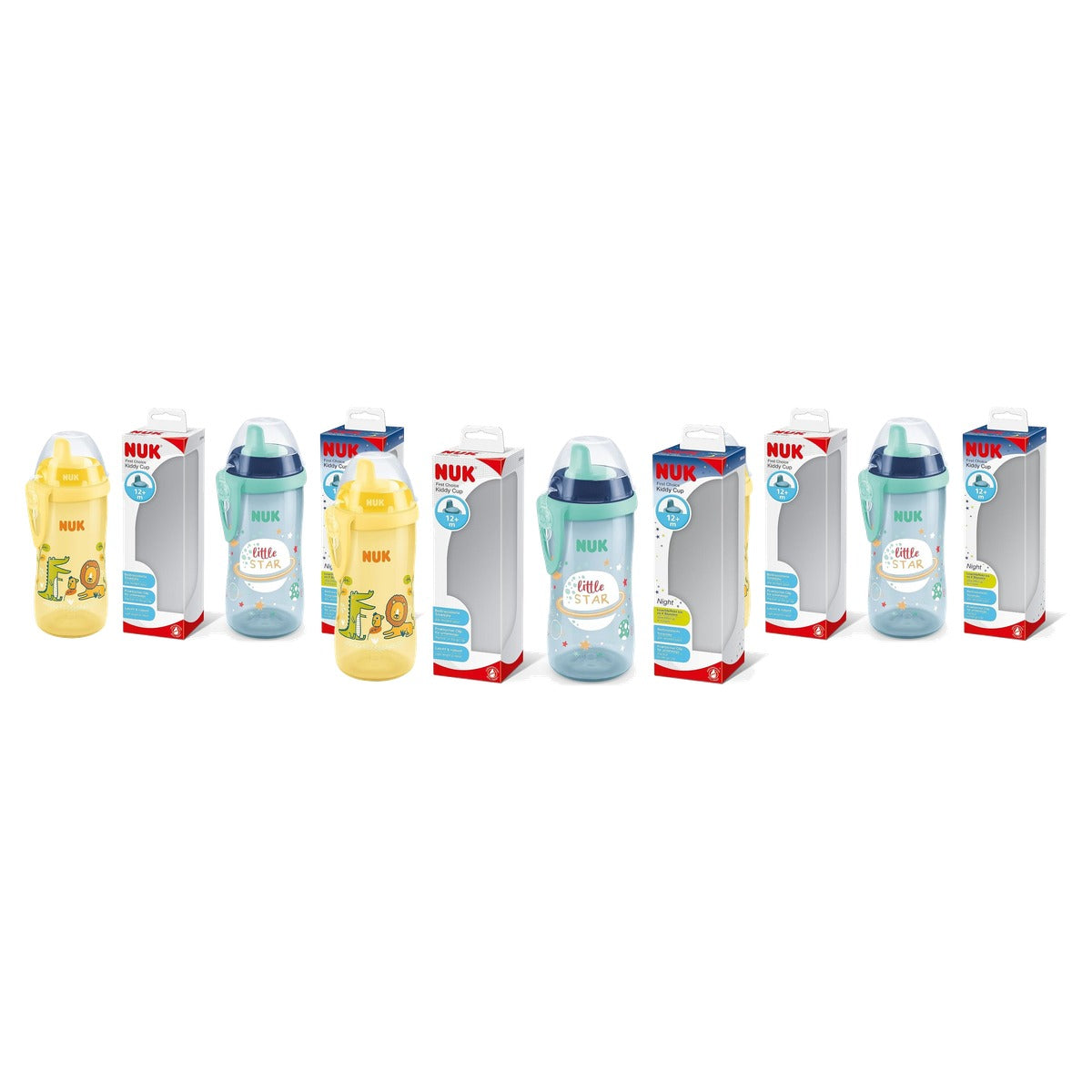 NUK Kiddy Cup Night & First Choice Kiddy Cup 3 x 300 ml - Voordeelverpakking