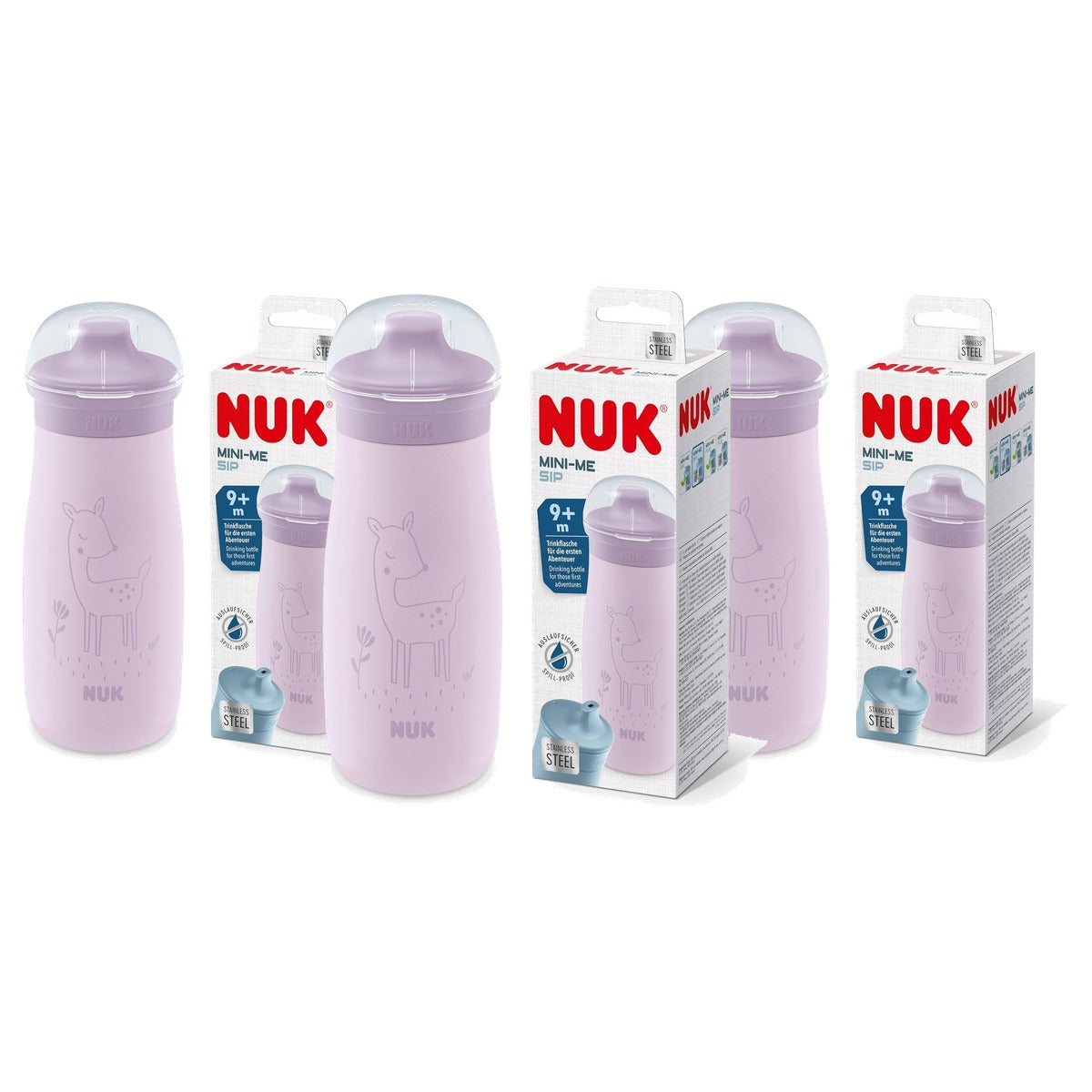 NUK Mini-Me Sip paars hert 3 x 300 ml - Voordeelverpakking