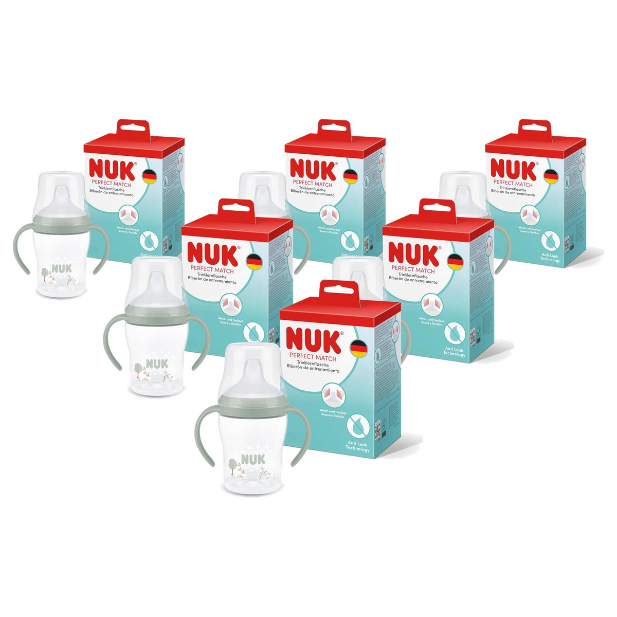 NUK Perfect Match Drinkfles 6+ maanden 1 stuk 6 x 150 ml - Voordeelverpakking