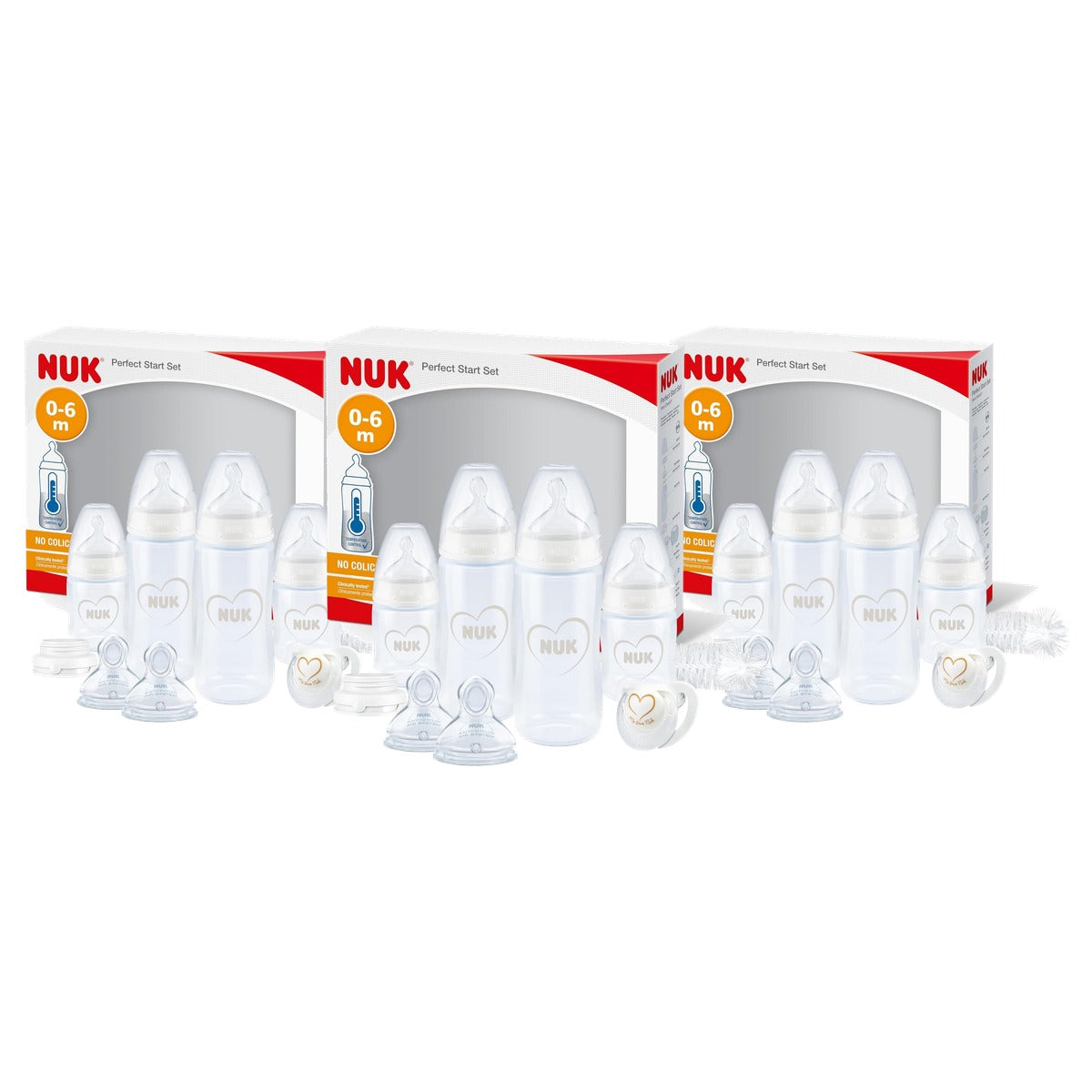 NUK Perfect Start First Choice+ babyflessenset 10-delig - 3-pack