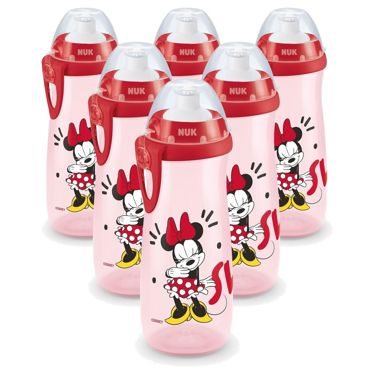 NUK Sports Cup Drinkfles Disney Minnie Mouse 6 x 450 ml - Voordeelverpakking