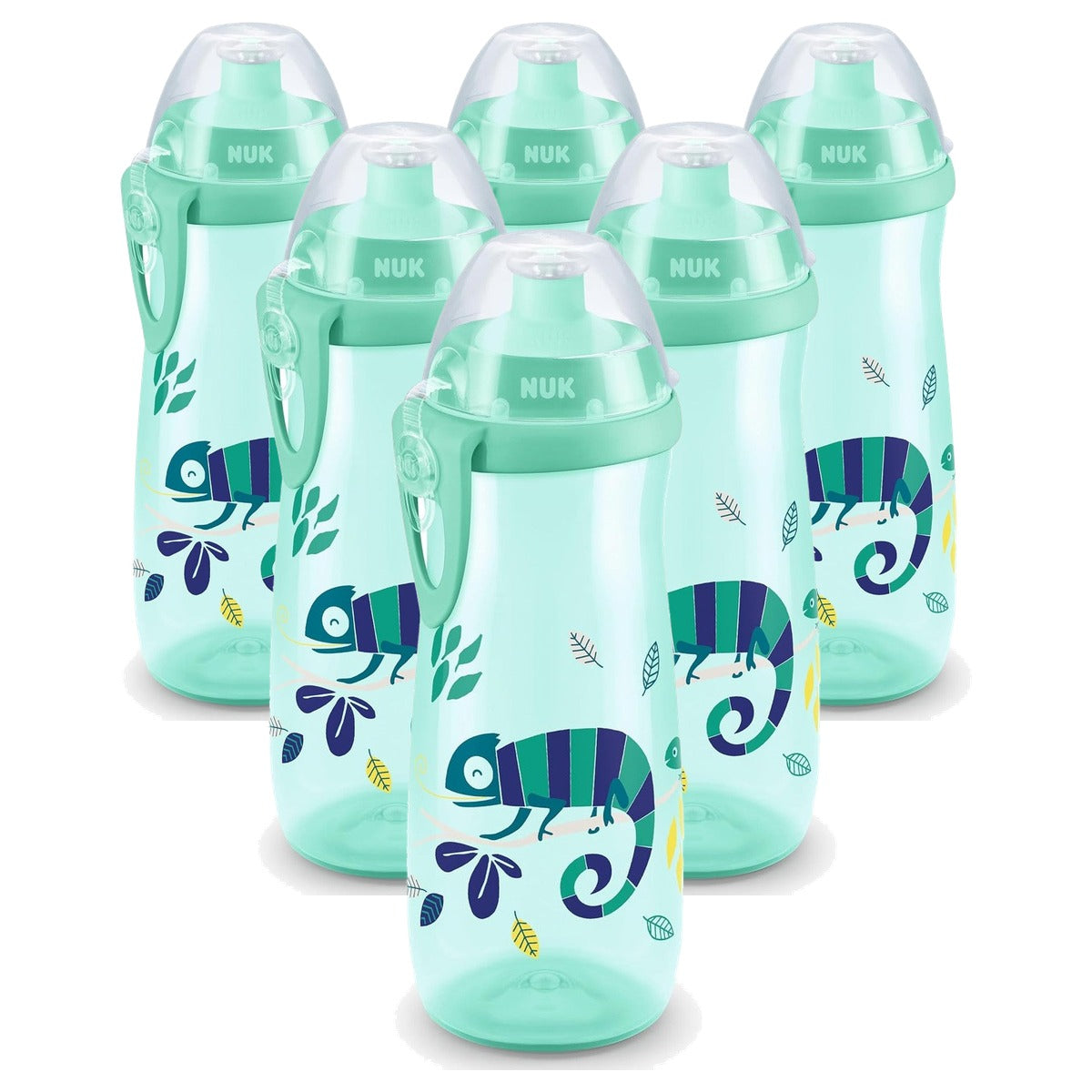 NUK Sports Cup Drinkfles Kameleon 6 x 450 ml - Voordeelverpakking