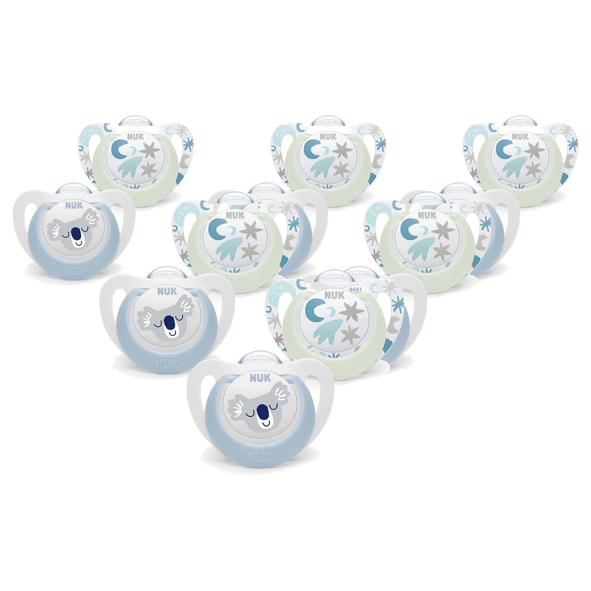 NUK Star Baby Day & Night fopspeen Siliconen Blue Koala 2-delig - 6-pack