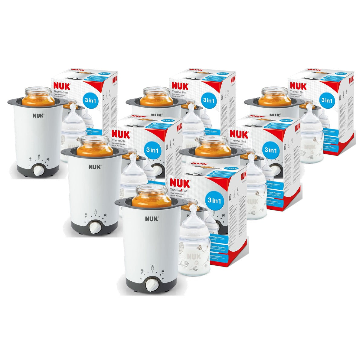 NUK Thermo 3-in-1 flessenwarmer - 6-pack