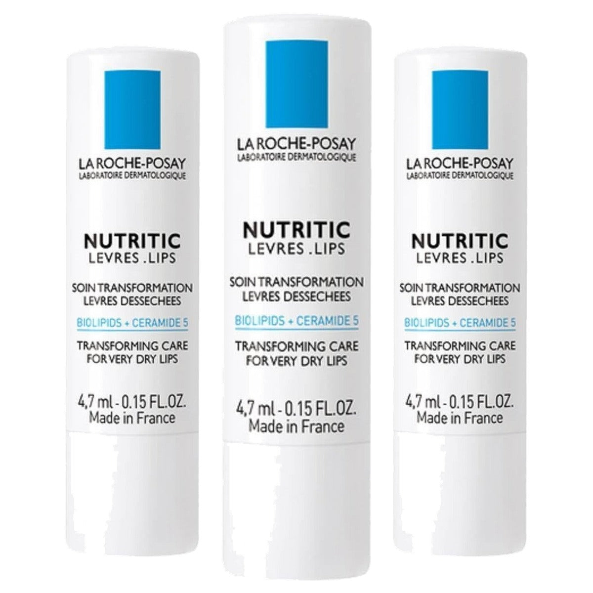 La Roche-Posay Nutritic Lippen Lippenbalsem 4,7 ml - 3-pack