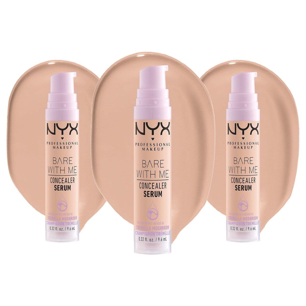 NYX PROFESSIONAL MAKEUP Bare With Me Concealer Serum Light 9,6 ml - 3 stuks