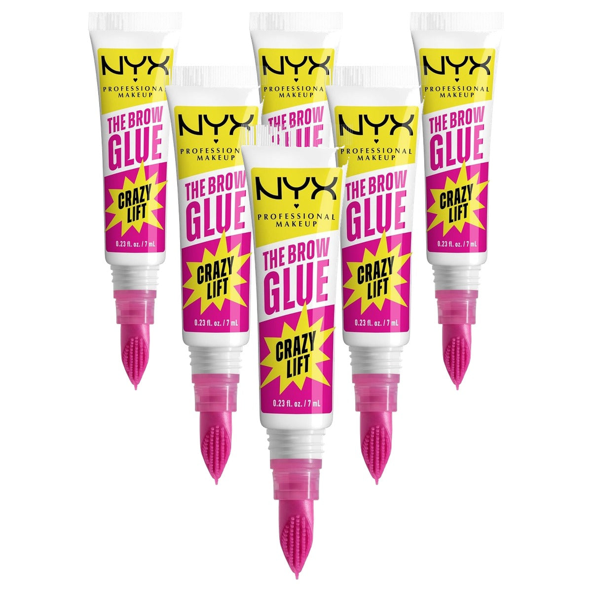 NYX PROFESSIONAL MAKEUP Brow Glue Crazy Lift 7 ml - 6 stuks
