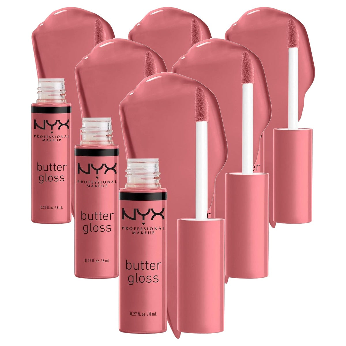 NYX PROFESSIONAL MAKEUP Butter Gloss Tiramisu 7 ml - 6 stuks