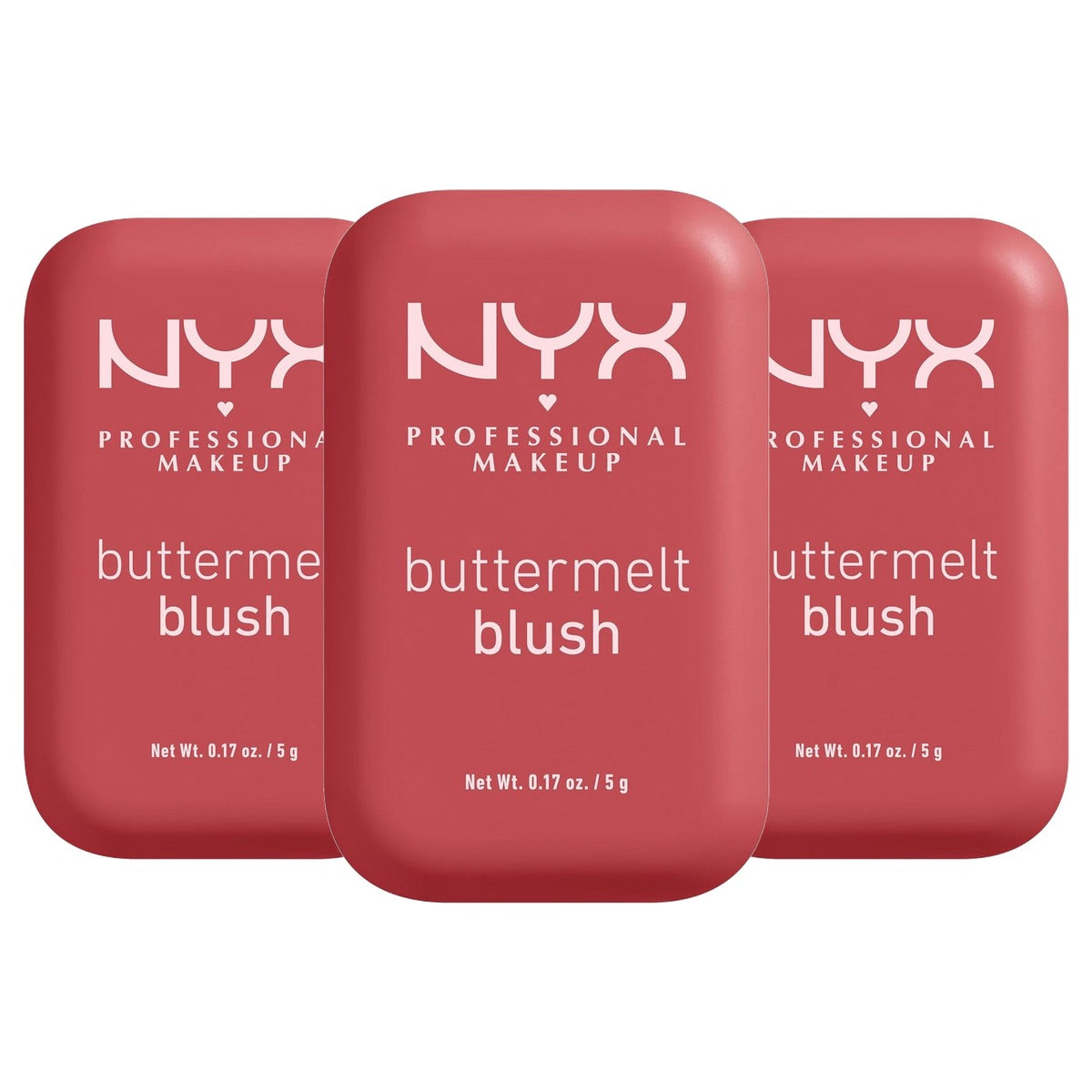 NYX PROFESSIONAL MAKEUP Buttermelt Blush Butta Than Coral - 3 stuks