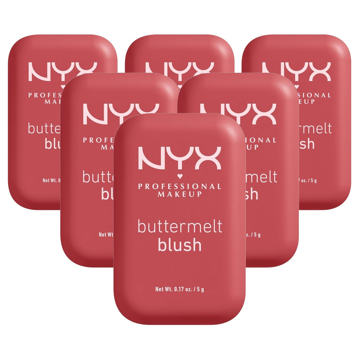 NYX PROFESSIONAL MAKEUP Buttermelt Blush Butta Than Coral 6 stuks