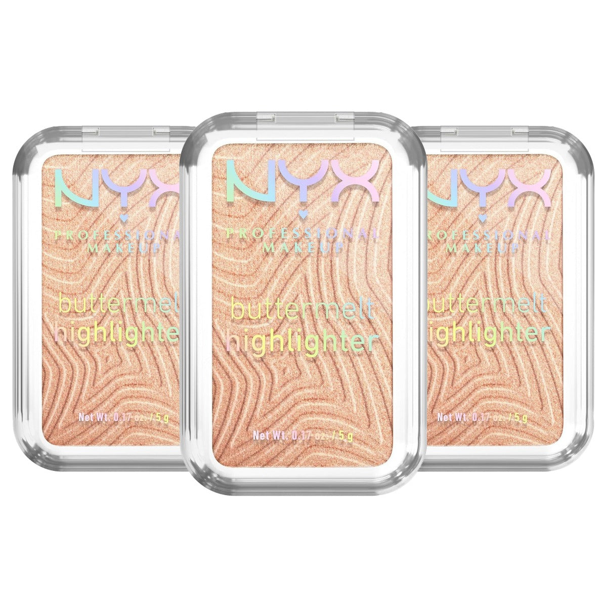 NYX PROFESSIONAL MAKEUP Buttermelt Highlighter Glaze It Butta 5 g - 3 stuks