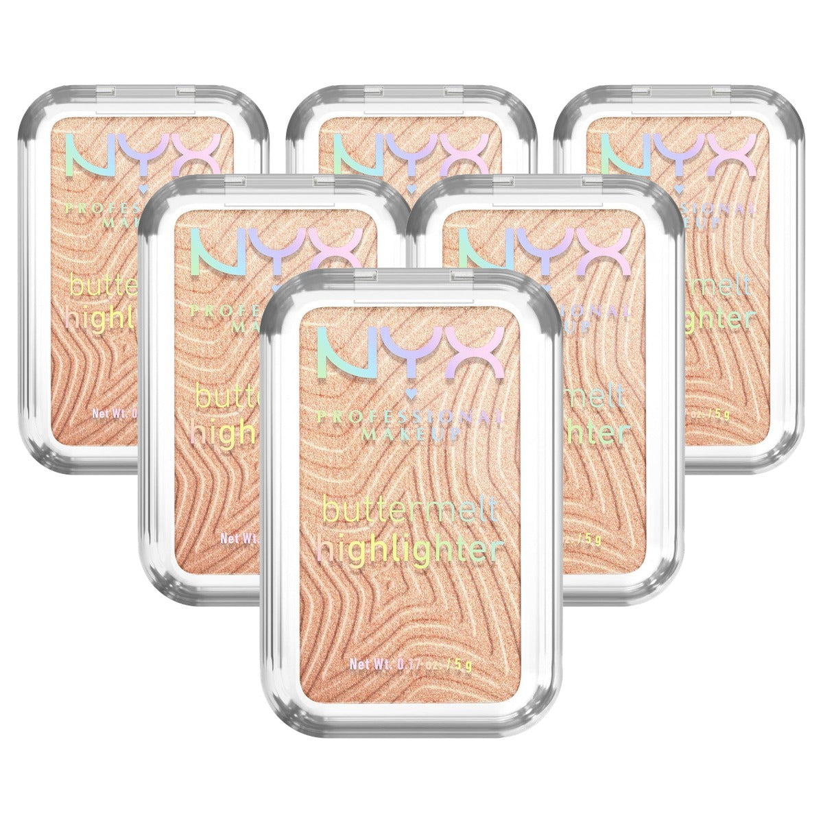 NYX PROFESSIONAL MAKEUP Buttermelt Highlighter Glaze It Butta 5 g - 6 stuks