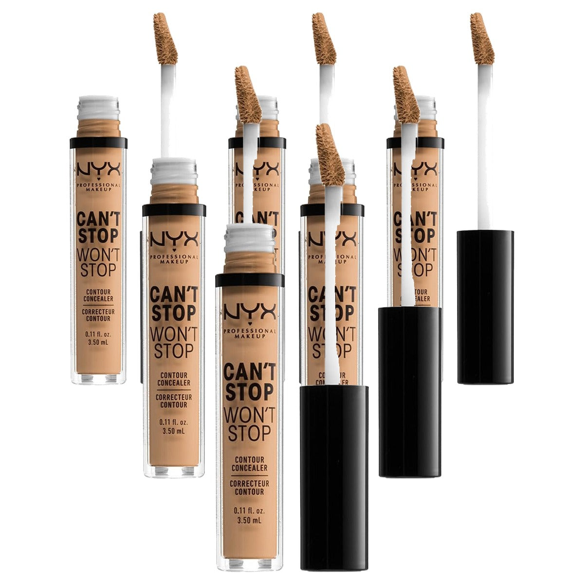 NYX PROFESSIONAL MAKEUP Can't Stop Won't Stop Concealer 3,5 ml - 6 stuks