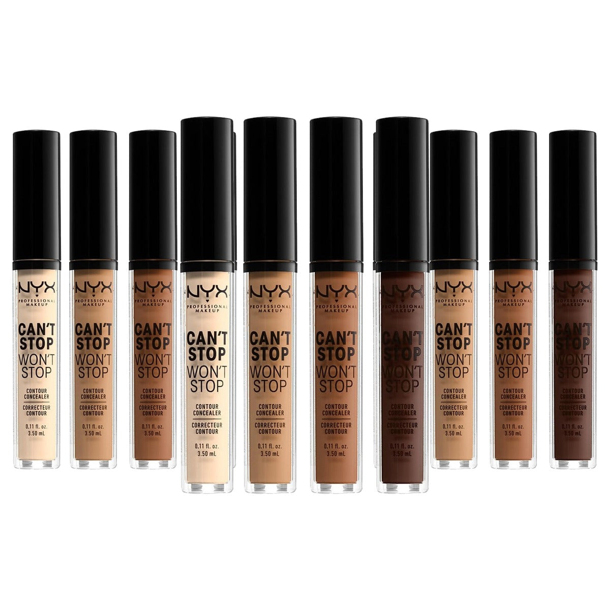 NYX PROFESSIONAL MAKEUP Can't Stop Won't Stop Contour Concealer 3,5 ml - 3 stuks