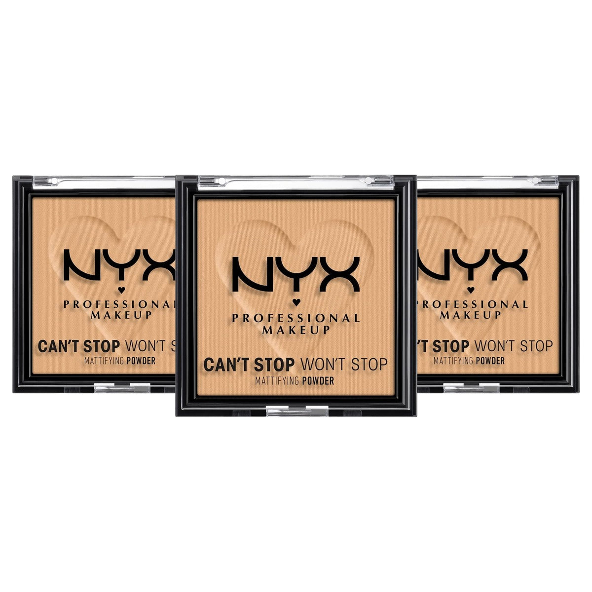 NYX PROFESSIONAL MAKEUP Can't Stop Won't Stop Mattifying Powder Golden - 3 stuks
