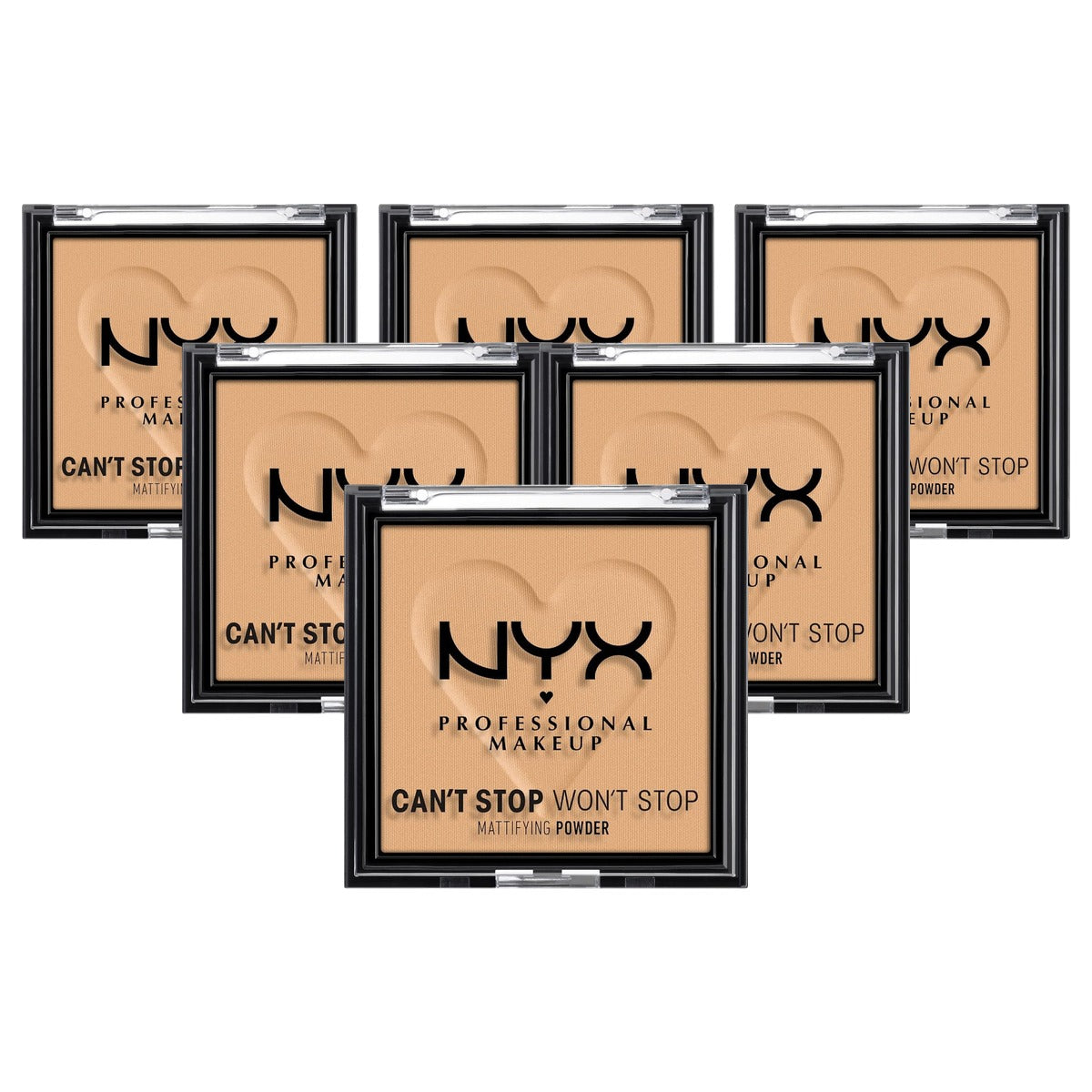 NYX PROFESSIONAL MAKEUP Can't Stop Won't Stop Mattifying Powder Golden 6 stuks