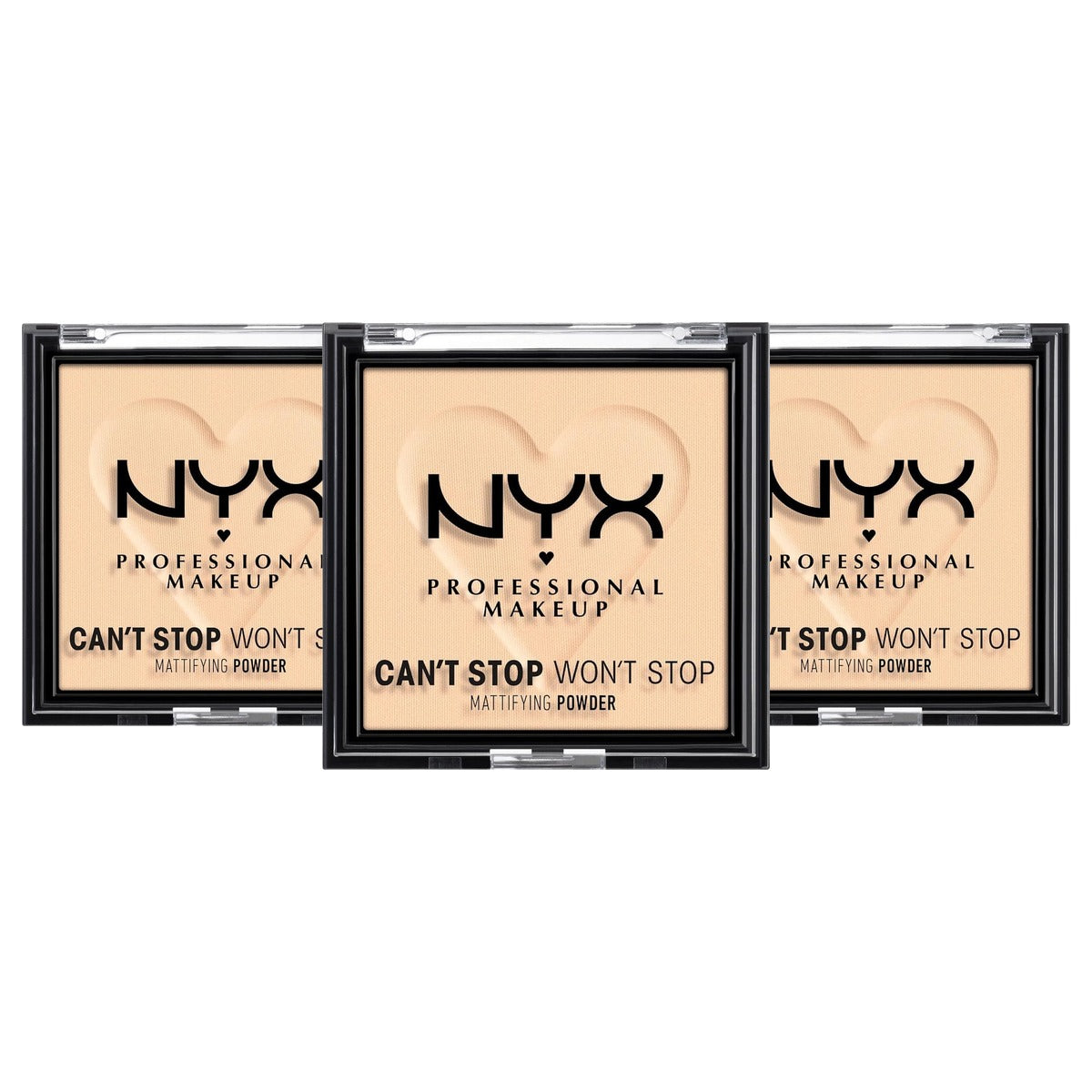 NYX PROFESSIONAL MAKEUP Can't Stop Won't Stop Powder Light - 3 stuks