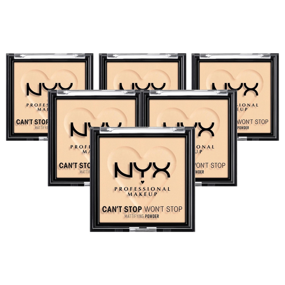 NYX PROFESSIONAL MAKEUP Can't Stop Won't Stop Powder Light - 6 stuks