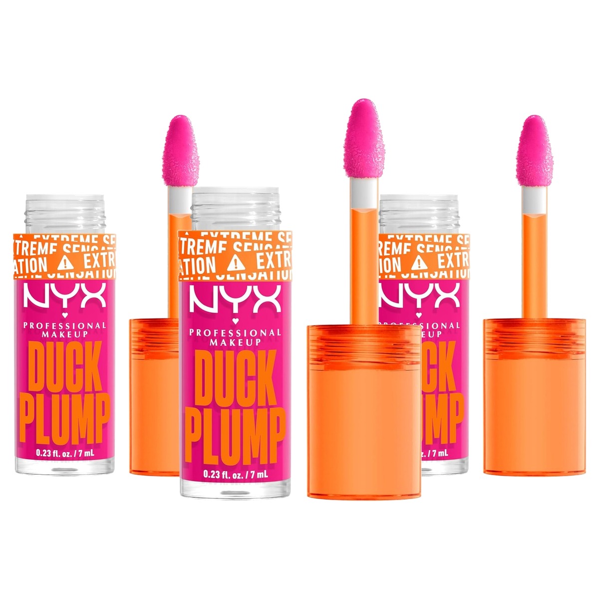 NYX PROFESSIONAL MAKEUP Duck Plump Lip Lacquer Bubblegum Bae - 3 stuks