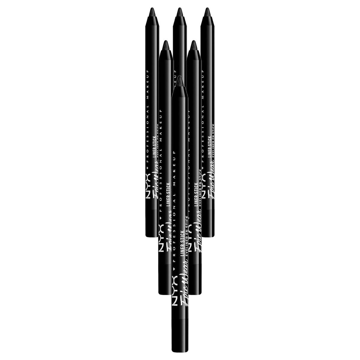 NYX PROFESSIONAL MAKEUP Epic Wear Liner Sticks Pitch Black - 6 stuks