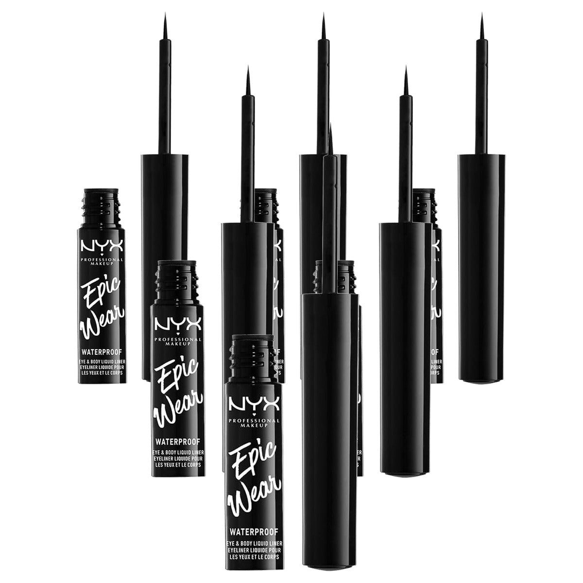 NYX PROFESSIONAL MAKEUP Epic Wear Liquid Liner Zwart 16 ml - 6 stuks
